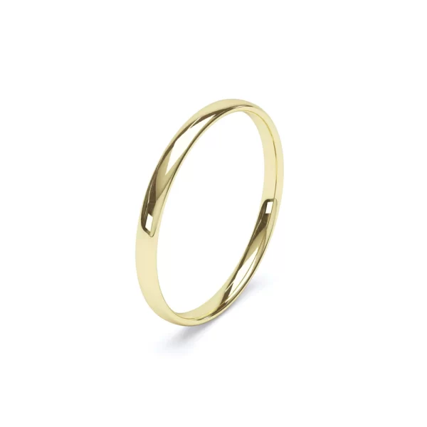 Regular Court Profile Plain Wedding Ring 18k Yellow Gold - Image 2