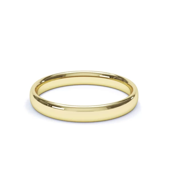 Regular Court Profile Plain Wedding Ring 18k Yellow Gold - Image 3