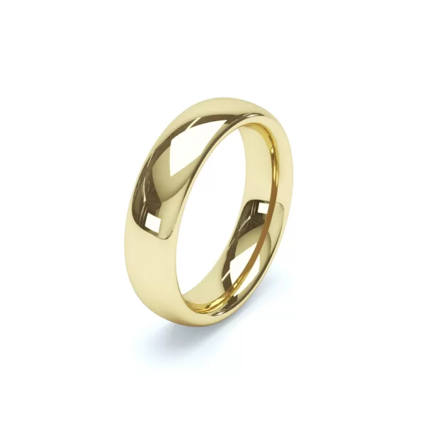 Regular Court Profile Wedding Ring 18k Yellow Gold - Image 3