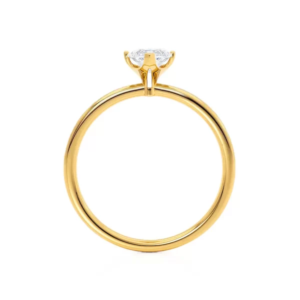 LULU Marquise Lab Diamond 18k Yellow Gold Petite Solitaire - Image 3