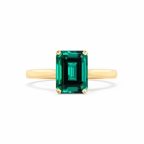 FLORENCE Chatham® Green Emerald 18K Yellow Gold Solitaire - Image 4