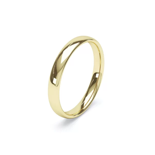 Regular Court Profile Plain Wedding Ring 18k Yellow Gold - Image 4