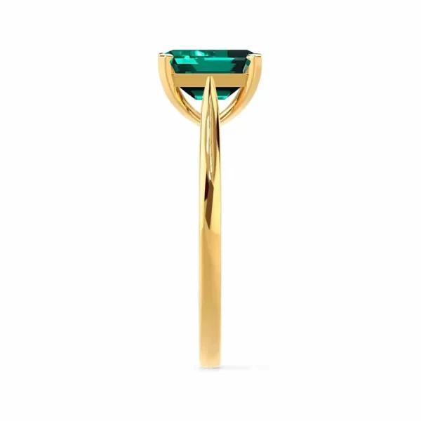 FLORENCE Chatham® Green Emerald 18K Yellow Gold Solitaire - Image 2