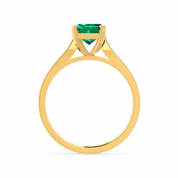 FLORENCE Chatham® Green Emerald 18K Yellow Gold Solitaire - Image 3