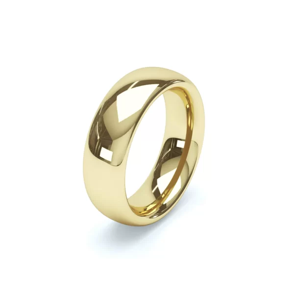 Regular Court Profile Wedding Ring 18k Yellow Gold - Image 9