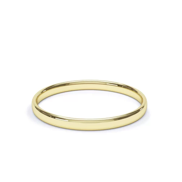 Regular Court Profile Plain Wedding Ring 18k Yellow Gold