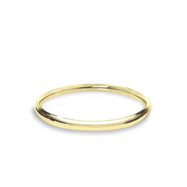 Petite Plain Wedding Ring 18k Yellow Gold